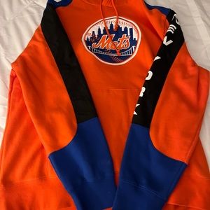 COPY - Beautiful Orange and Blue Mitchell & Ness NY Mets Hoodie